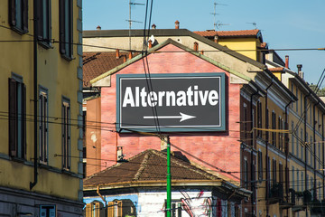 Fototapeta premium Schild 215 - Alternative