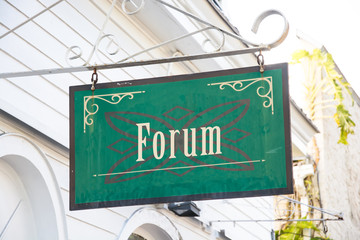 Obraz premium Schild 266 - Forum