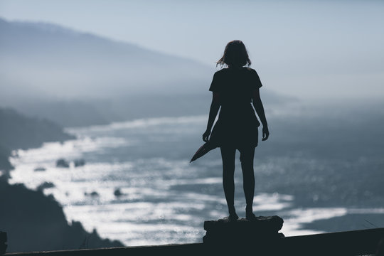 Woman enjoying the view