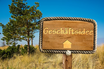 Schild 249 - Geschäftsidee