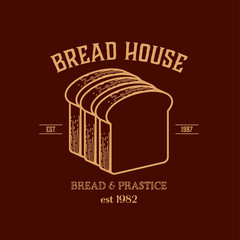 Bakery logos with fresh bread
