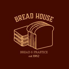 Bakery logos with fresh bread
