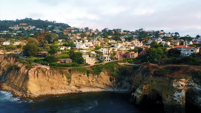 Aerial View Of San Diego Coastline 4k