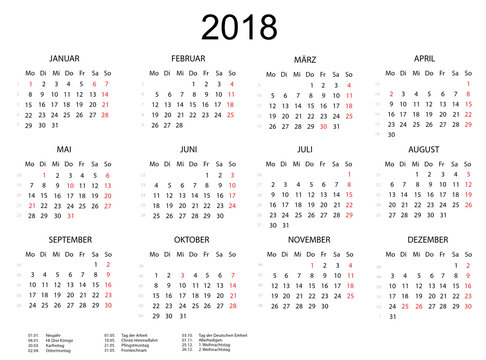Kalender 2018 Images – Browse 3,550 Stock Photos, Vectors, and Video |  Adobe Stock
