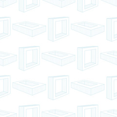 White and blue geometric print. Seamless pattern