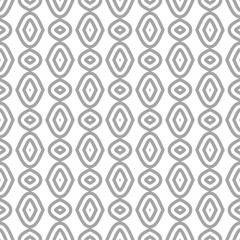 Gray geometric print on white background. Seamless pattern