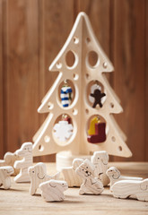 wooden toy animals