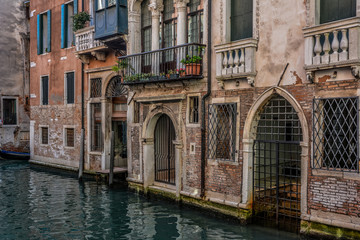 Fototapeta na wymiar Buildings close-up in Venice