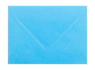 Blue envelope isolated on white