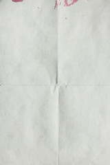 Sheet of old paper folded, abstract background