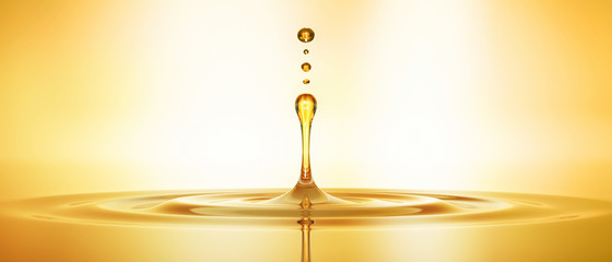 Tropfen aus goldenem Öl 3