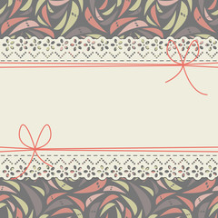 Beautiful greeting card with cute flowers