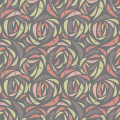 Modern seamless pattern with abstract roses