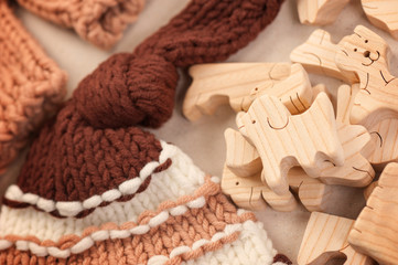 Fototapeta premium wooden toy animals