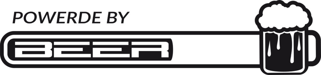 text logo design loading download energie unterstützt durch powered by balken aufladen bier krug oktoberfest trinken feiern party alkohol flasche