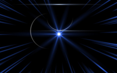 Abstract Digital lens flare in black background.Modern abstract beautiful rays light streak background.Nature beautiful flare.