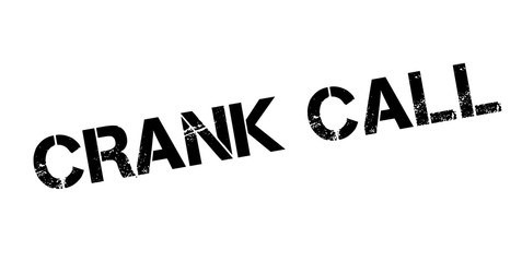 Crank Call rubber stamp. Grunge design with dust scratches. Effects can be easily removed for a clean, crisp look. Color is easily changed.