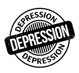 Depression rubber stamp. Grunge design with dust scratches. Effects can be easily removed for a clean, crisp look. Color is easily changed.