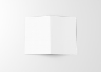 White Blank Bifold Paper Brochure