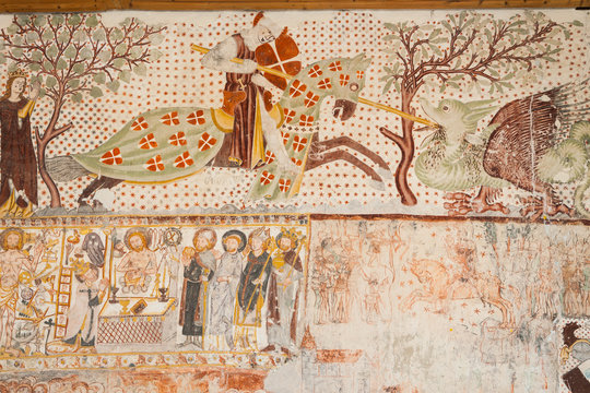 St. Georg in Rh&auml;z&uuml;ns, Kirche mit Fresekn in Graub&uuml;nden