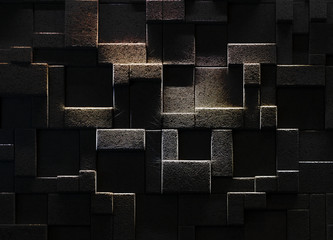 Wall with geometric structure