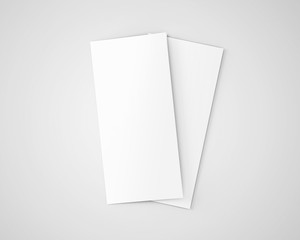 White Blank DL Bifold Brochure Paper
