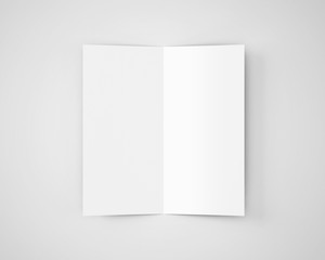 White Blank DL Bifold Brochure Paper