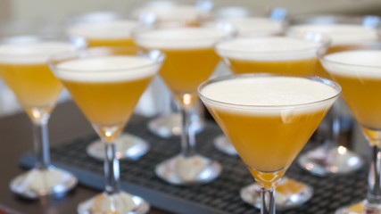 Cocktail glasses.