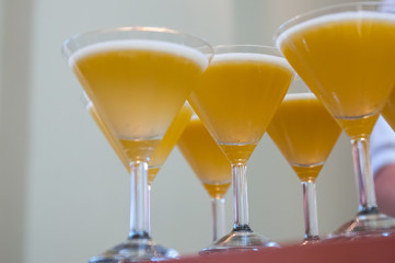 Cocktail glasses.