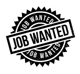 Job Wanted rubber stamp. Grunge design with dust scratches. Effects can be easily removed for a clean, crisp look. Color is easily changed.