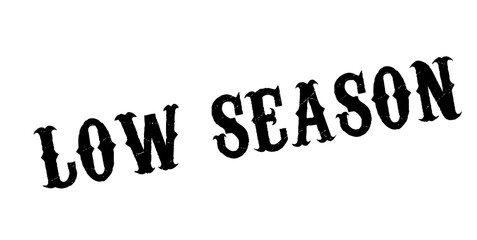 Low Season rubber stamp. Grunge design with dust scratches. Effects can be easily removed for a clean, crisp look. Color is easily changed.
