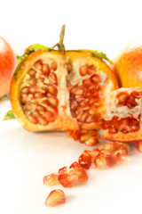 juice and pomegranate pulp