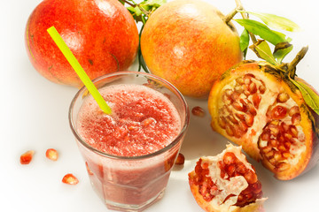 juice and pomegranate pulp