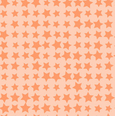 Nice cartoon star pattern with different stars icons on dark background