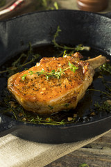 Homemade Roasted Bone in Pork Chop