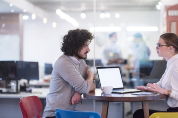 startup Business team Working With laptop in creative office