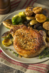 Homemade Roasted Bone in Pork Chop