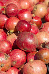Organic, fresh, red garnet for sale at a local farmers market in Turkey