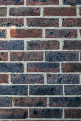 Obraz premium Brick wall, portrait style with white pointing.
