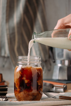 Making Iced Coffee: Cream