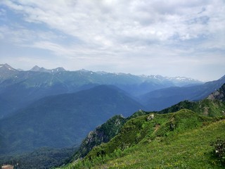 Fototapeta premium Mountain in Kaukasus, Red Valley, 2017