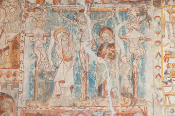 Fototapeta na wymiar Fresken in St. Georg bei Rhäzüns, Graubünden