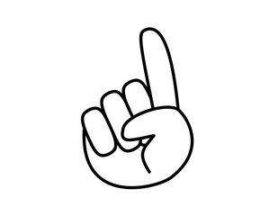 手（1、右線画）