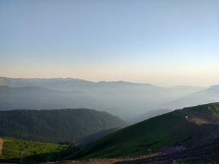 Fototapeta premium Mountain in Kaukasus, Red Valley, 2017