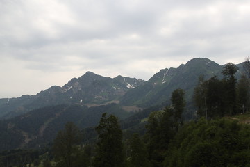 Obraz premium Mountain in Kaukasus, Red Valley, 2017