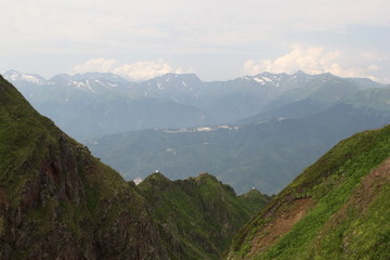 Naklejka premium Mountain in Kaukasus, Red Valley, 2017