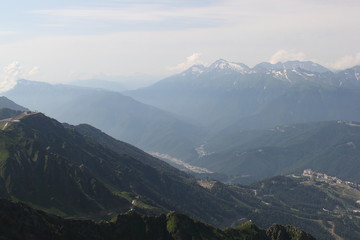 Naklejka premium Mountain in Kaukasus, Red Valley, 2017