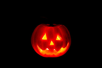 pumpkin lamp glows in the dark