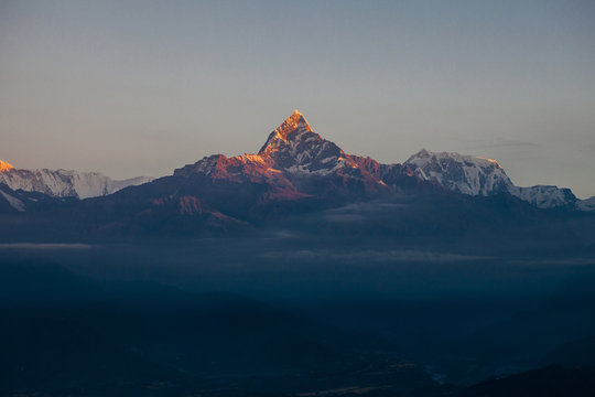 The Annapurna range from Sarankot, Pokhara.