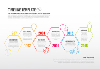 Hexagonal Outlines Infographic
